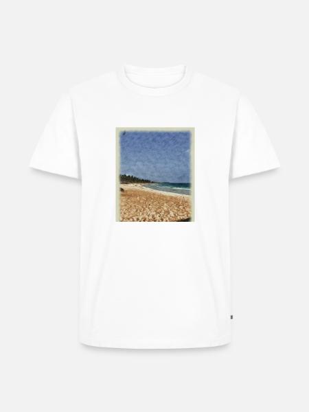 Meeresrauschen - Männer Premium Bio T-Shirt - Weiß