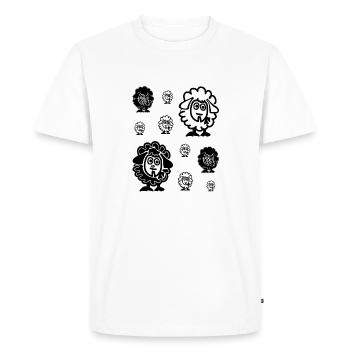White Sheep and Black Sheep Herd - Men's Premium Organic T-Shirt - white - Front - Nico (187cm)