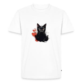Black Cats - Men's Premium Organic T-Shirt - white - Front - Nico (187cm)
