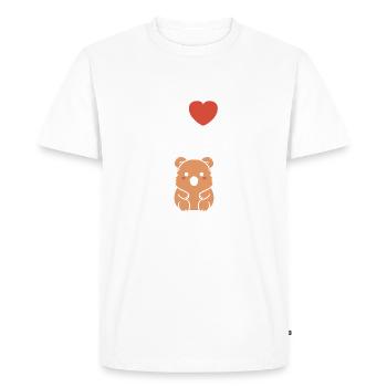 Petit animal mignon Quokka - T-shirt Premium bio Homme - blanc - Devant - Nico (187cm)