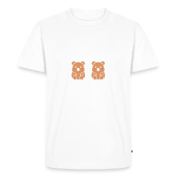 Petit animal mignon Quokka - T-shirt Premium bio Homme - blanc - Devant - Nico (187cm)