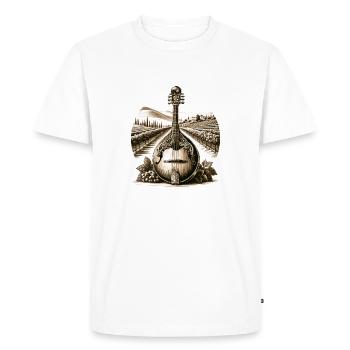 Ornate mandolin in front of vineyards - Men's Premium Organic T-Shirt - white - Front - Nico (187cm)