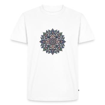 Nature Mandala - T-shirt Premium bio Homme - blanc - Devant - Nico (187cm)