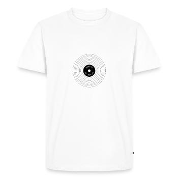 Collecteur de vinyle Drum and Bass - T-shirt Premium bio Homme - blanc - Devant - Nico (187cm)