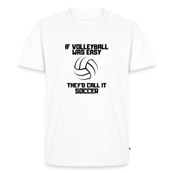 Volley-ball cadeau Volley-ball joueur de beach-volley - T-shirt Premium bio Homme - blanc - Devant - Nico (187cm)