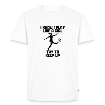 Soccer Team Soccer Design Soccer Player - Men's Premium Organic T-Shirt - white - Front - Nico (187cm)