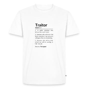 Drôle d’adieu collègue, collègue quittant son emploi - T-shirt Premium bio Homme - blanc - Devant - Nico (187cm)