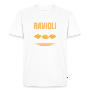 Ravioli is the Answer - Men's Premium Organic T-Shirt - white - Front - Nico (187cm)