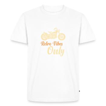 Ambiance rétro uniquement - T-shirt Premium bio Homme - blanc - Devant - Nico (187cm)