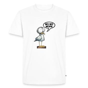 non - T-shirt Premium bio Homme - blanc - Devant - Nico (187cm)