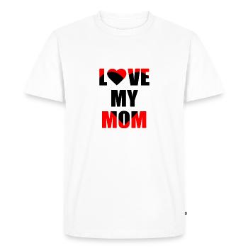Amour ma maman - T-shirt Premium bio Homme - blanc - Devant - Nico (187cm)