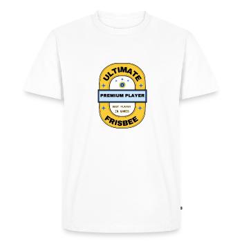 ulti 17B - Men's Premium Organic T-Shirt - white - Front - Nico (187cm)