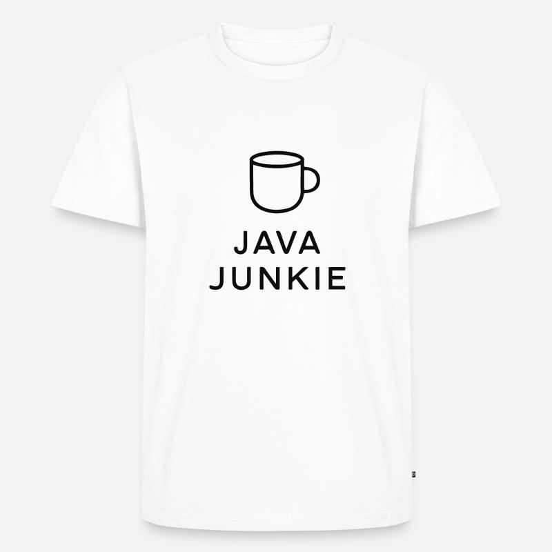 JAVA-JUNKIE - Männer Premium Bio T-Shirt - Weiß