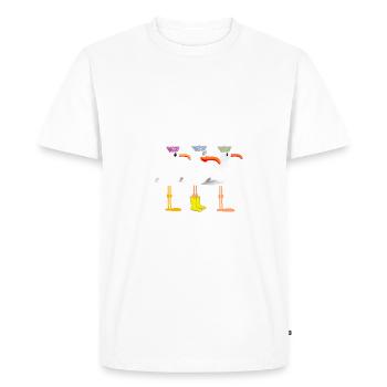Jogging en couple - T-shirt Premium bio Homme - blanc - Devant - Nico (187cm)