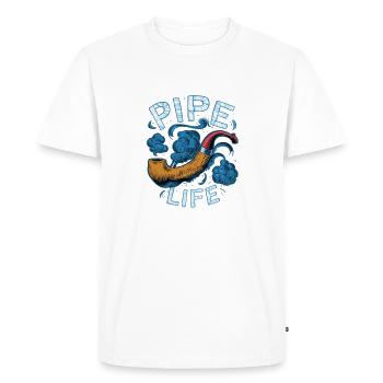 PEOPLE SMOKING PIPES - Men's Premium Organic T-Shirt - white - Front - Nico (187cm)