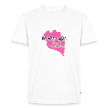 Carte de l’île de Koh Phangan - T-shirt Premium bio Homme - blanc - Devant - Nico (187cm)