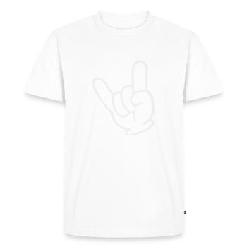 Main de roche - T-shirt Premium bio Homme - blanc - Devant - Nico (187cm)