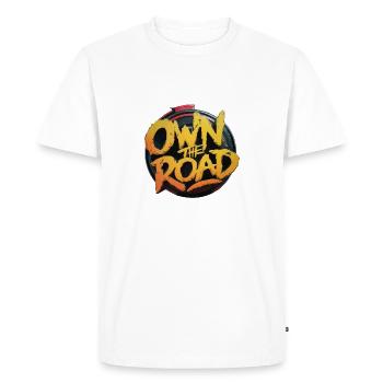 LES MOTOS POSSÈDENT LA ROUTE - T-shirt Premium bio Homme - blanc - Devant - Nico (187cm)