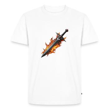 ÉPÉES - T-shirt Premium bio Homme - blanc - Devant - Nico (187cm)