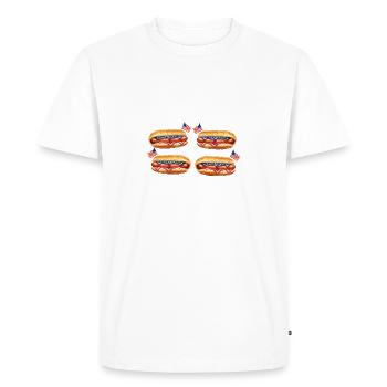 Nourriture classique des hot-dogs - T-shirt Premium bio Homme - blanc - Devant - Nico (187cm)