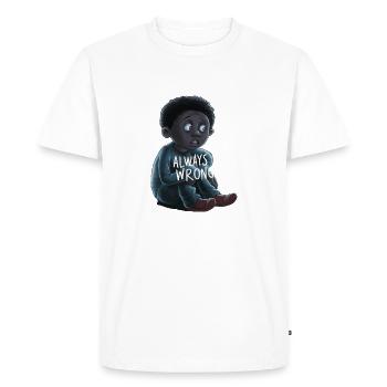 VOS PIRES PEURS, TOUJOURS FAUSSES - T-shirt Premium bio Homme - blanc - Devant - Nico (187cm)