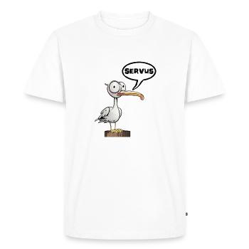 Servus Idée Cadeau de Bienvenue Oha - T-shirt Premium bio Homme - blanc - Devant - Nico (187cm)