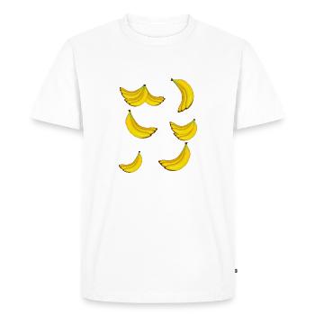 Banane Banane Fruit Fruit Exotique - T-shirt Premium bio Homme - blanc - Devant - Nico (187cm)