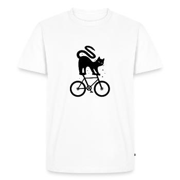 Cat Lover Wheel - Men's Premium Organic T-Shirt - white - Front - Nico (187cm)