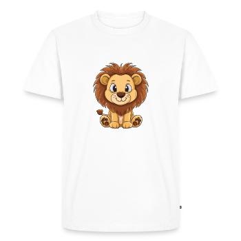 Lion for children - Men's Premium Organic T-Shirt - white - Front - Nico (187cm)