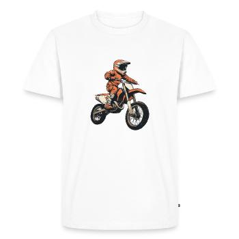 Motocross et moto tout-terrain - T-shirt Premium bio Homme - blanc - Devant - Nico (187cm)
