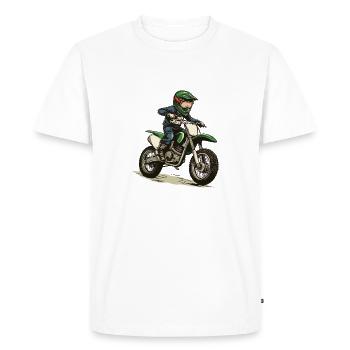 Motocross and dirt bike - Men's Premium Organic T-Shirt - white - Front - Nico (187cm)