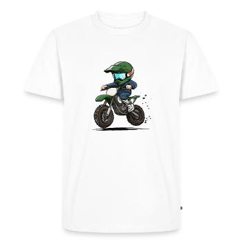 Motocross and dirt bike for kids - Men's Premium Organic T-Shirt - white - Front - Nico (187cm)