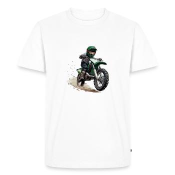Motocross and dirt bike - Men's Premium Organic T-Shirt - white - Front - Nico (187cm)