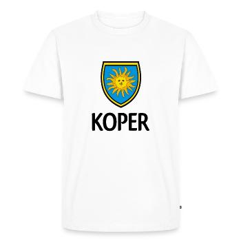 Armoiries de Koper - T-shirt Premium bio Homme - blanc - Devant - Nico (187cm)
