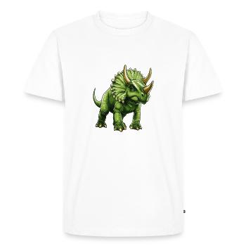 Tricératops - T-shirt Premium bio Homme - blanc - Devant - Nico (187cm)