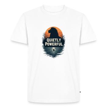 INTROVERT - Men's Premium Organic T-Shirt - white - Front - Nico (187cm)