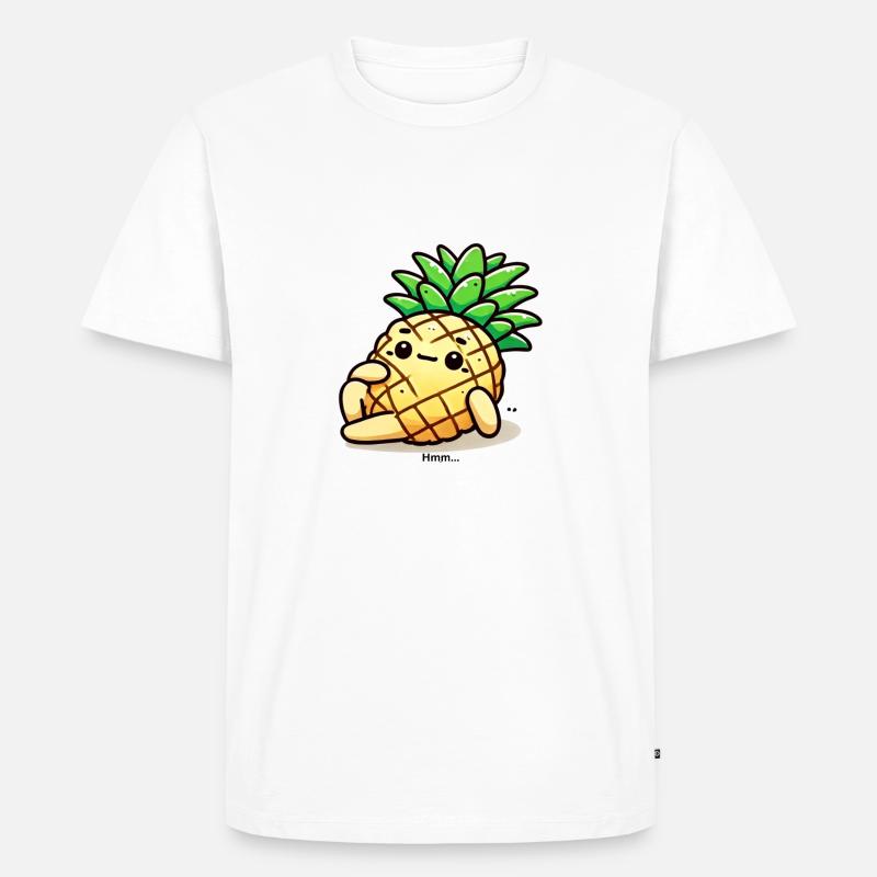 Lass mich darüber nachdenken - Hmm... - Männer Premium Bio T-Shirt - Weiß