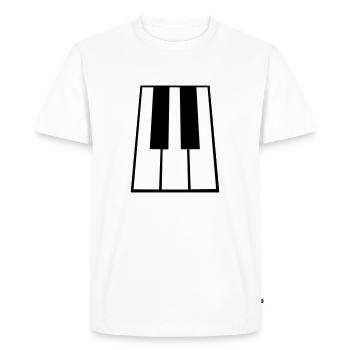 Piano Keys Instrument Playing Classical Music - Men's Premium Organic T-Shirt - white - Front - Nico (187cm)