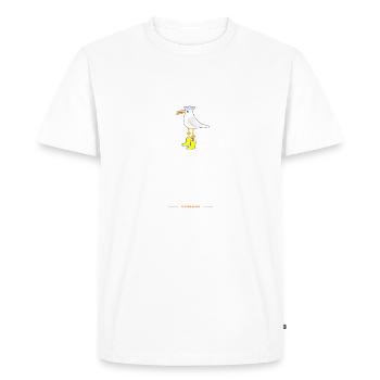 Proverbe anglais : Il n’y a plus que des lattes - T-shirt Premium bio Homme - blanc - Devant - Nico (187cm)