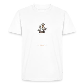 Pas toutes les lattes sur la clôture Anglais drôle - T-shirt Premium bio Homme - blanc - Devant - Nico (187cm)