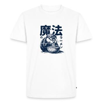 Ramen Loutre de mer - T-shirt Premium bio Homme - blanc - Devant - Nico (187cm)