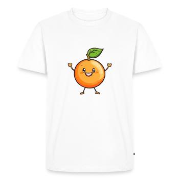 Drôle d’orange - T-shirt Premium bio Homme - blanc - Devant - Nico (187cm)