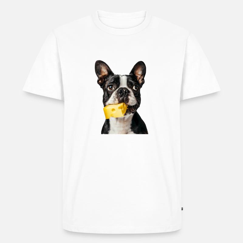 Boston Terrier - Männer Premium Bio T-Shirt - Weiß
