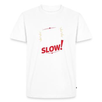 GOOD LUCK - Men's Premium Organic T-Shirt - white - Front - Nico (187cm)