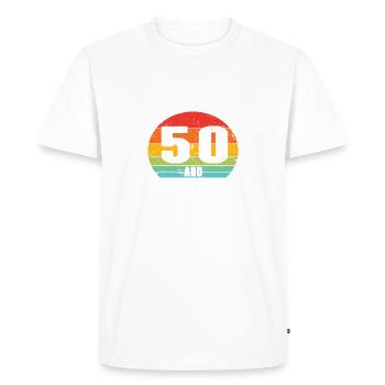 Ma femme a 50 ans et est toujours chaude, j’adore ma jolie femme - T-shirt Premium bio Homme - blanc - Devant - Nico (187cm)