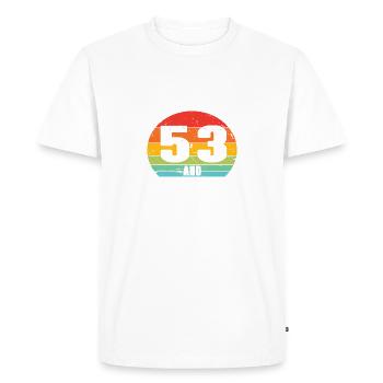 Ma femme a 53 ans et est toujours chaude, j’adore ma jolie femme - T-shirt Premium bio Homme - blanc - Devant - Nico (187cm)