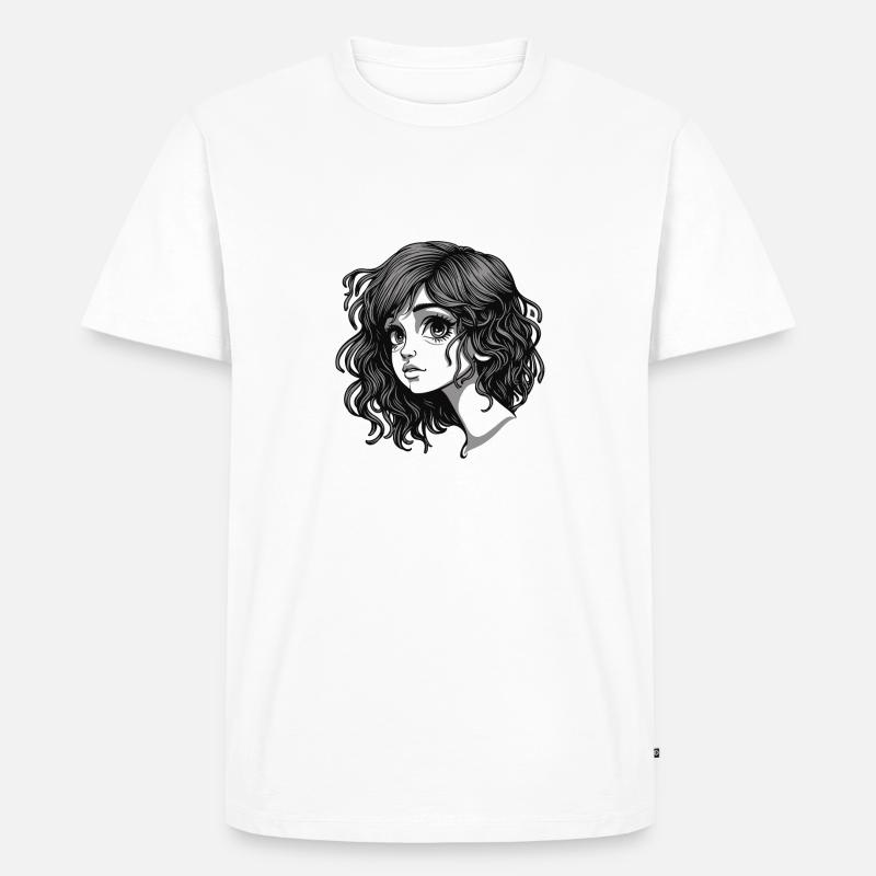 SPAGHETTI-MÄDCHEN - Männer Premium Bio T-Shirt - Weiß