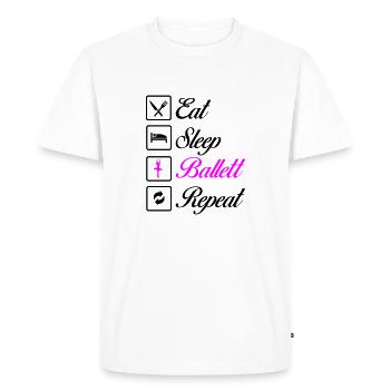 Répétition de ballet - T-shirt Premium bio Homme - blanc - Devant - Nico (187cm)