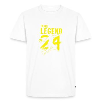 THE LEGEND 24 - Men's Premium Organic T-Shirt - white - Front - Nico (187cm)