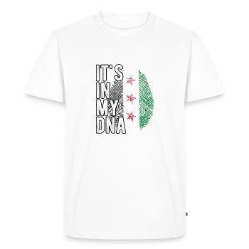 Syria revolution flag Its in my Dna Classic T-Shir - Men's Premium Organic T-Shirt - white - Front - Nico (187cm)